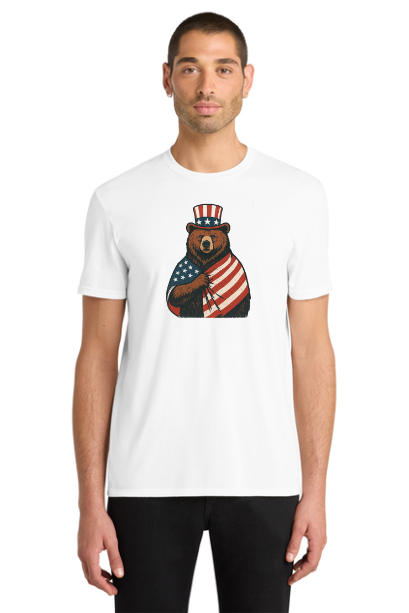 Piglet Mom's Prints USA Bear T-Shirt - Image 2