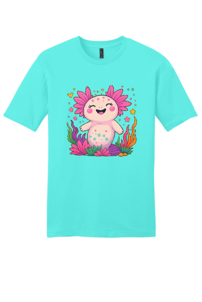 Piglet Mom's Prints Axolotl T-Shirt brought to you by The Bear Traxs thebeartraxs.com